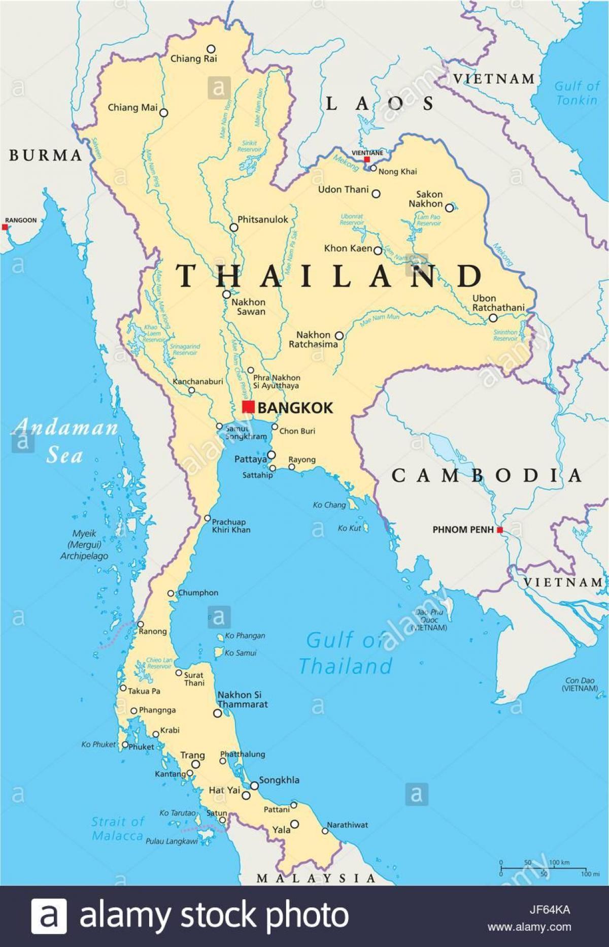 bangkok thajsko mapa světa