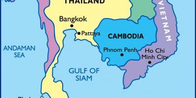 Bangkok thajské mapě
