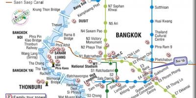 Veřejné dopravy bangkok mapě