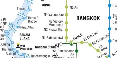 Mapa bangkok metro a skytrain