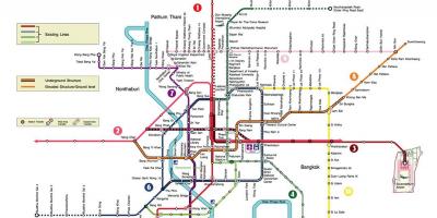Bangkok metra mapě