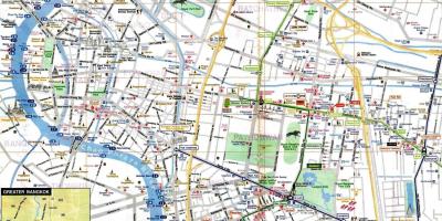 Bangkok turistická mapa anglický