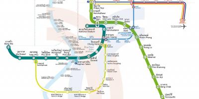 Bangkok city vlak mapě