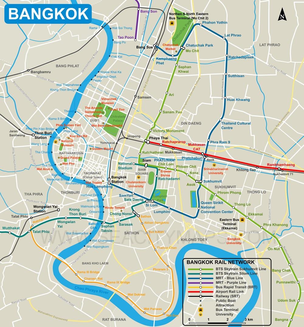 mapa bangkok city center