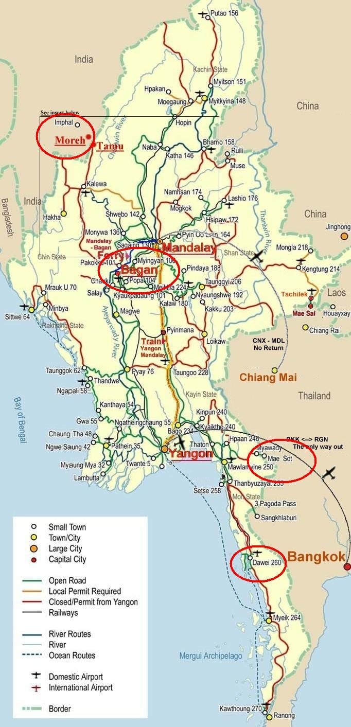 mapa bangkok dálnice