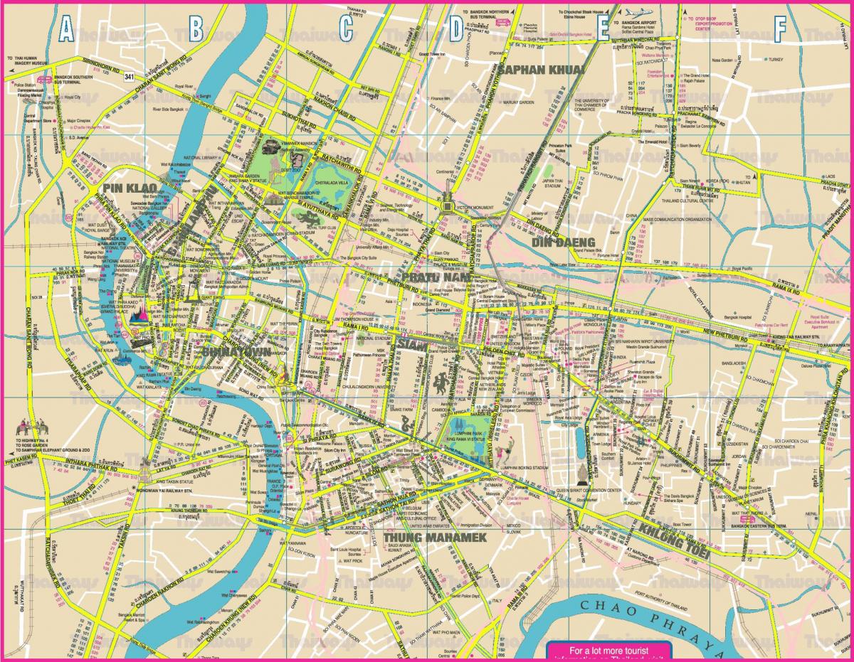 mapa města bangkok