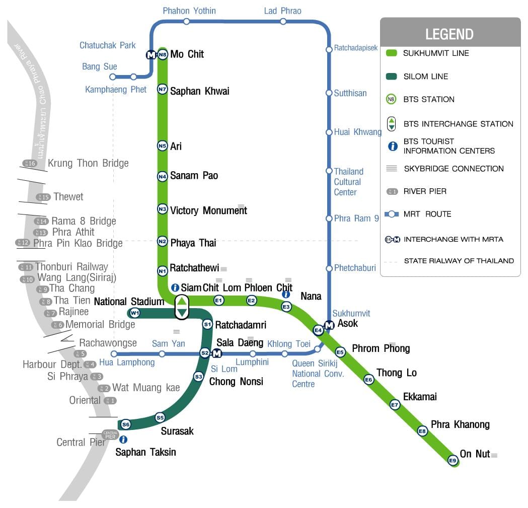 bkk skytrain mapě