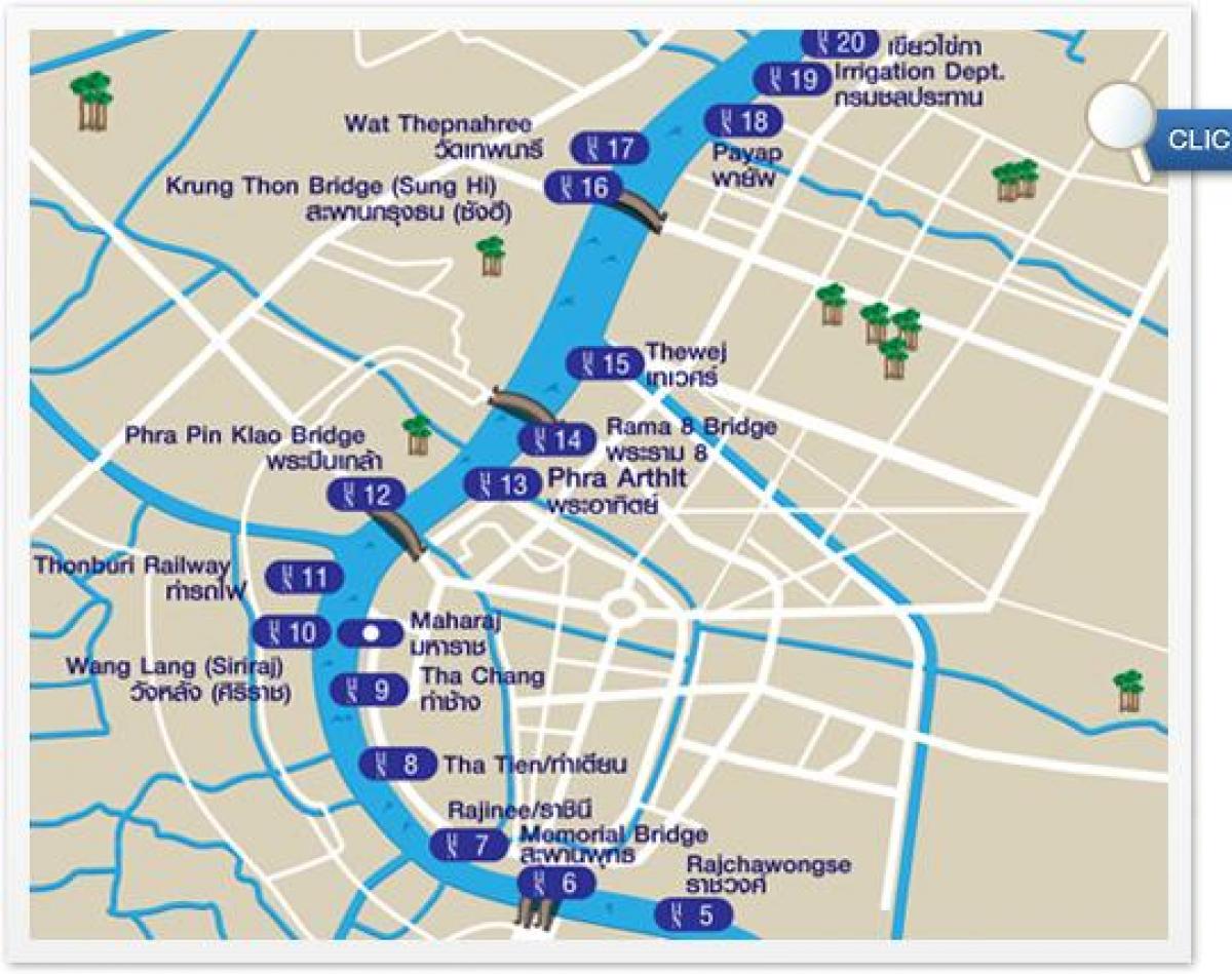 mapa bangkok říční doprava