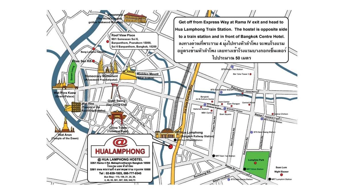 hua lamphong nádraží mapě