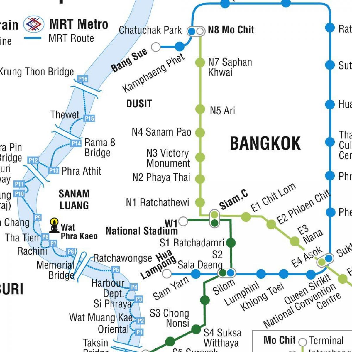 mapa bangkok metro a skytrain