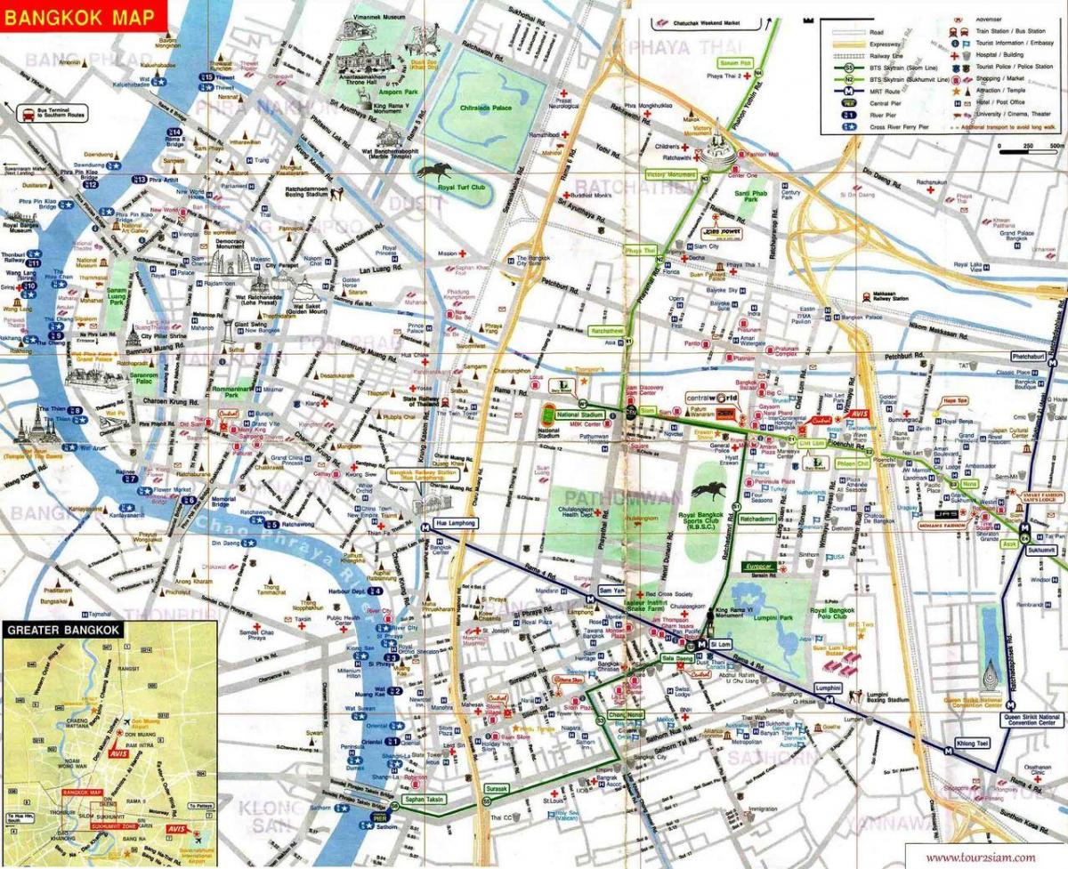 mapa mbk v bangkoku
