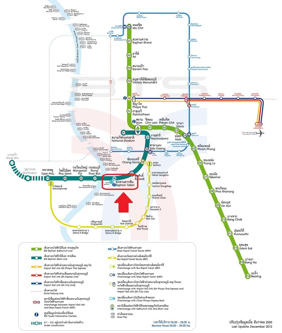 mapa saphan taksin bts stanice