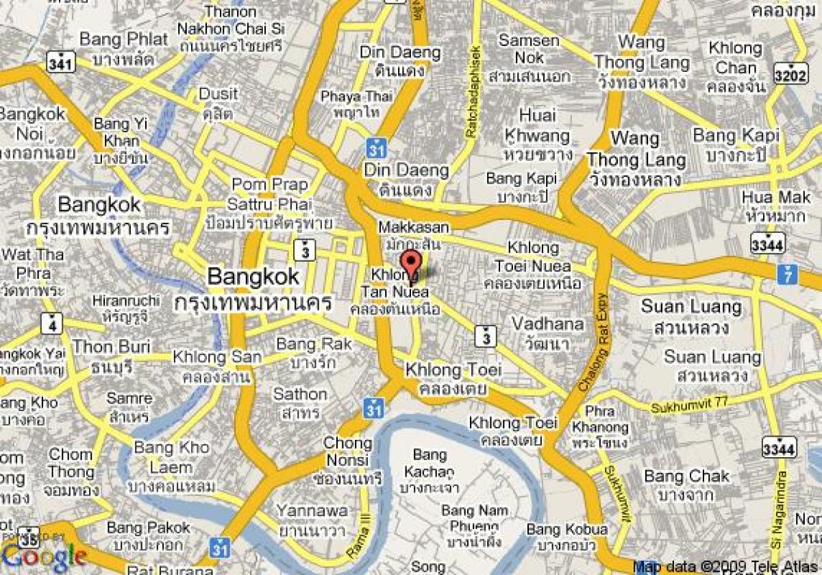 mapa oblasti sukhumvit bangkok