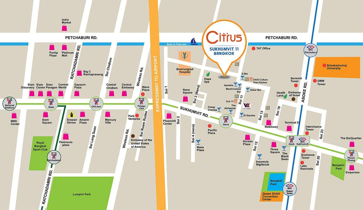 mapa sukhumvit road bangkok