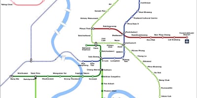 Mrt mapa bangkok thajsko