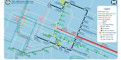 Bangkok airport rail link city line mapě