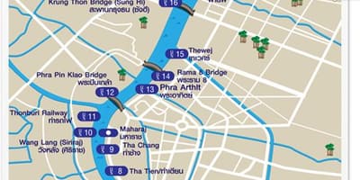 Mapa bangkok river express lodi