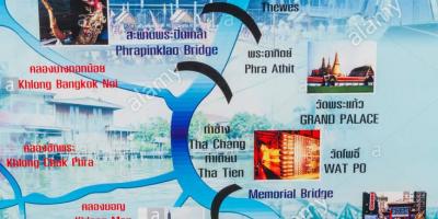 Mapa chao phraya river bangkok