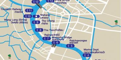 Říční taxi mapa bangkok