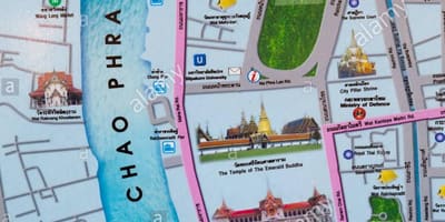 Bangkok mapa s turistických míst