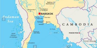 Bangkok thajsko mapa světa