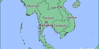 Mapa bangkoku země