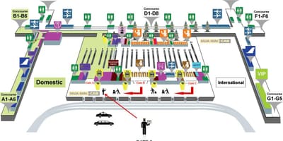 Bangkok thajsko mapa letiště