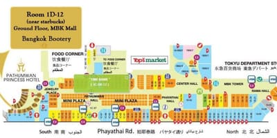 Mapa mbk center bangkok