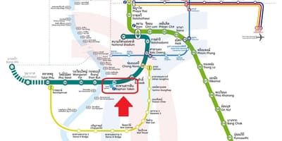 Mapa saphan taksin bts stanice