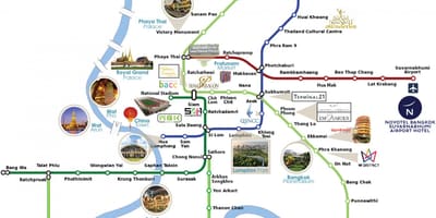 Suvarnabhumi airport link mapě