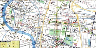 Bangkok turistická mapa anglický